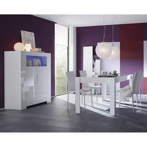 Credenza Gladiolo Bianco lucido / Bianco - Con illuminazione