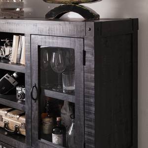 Buffet haut Keyport II Manguier massif - Gris cendres / Noir