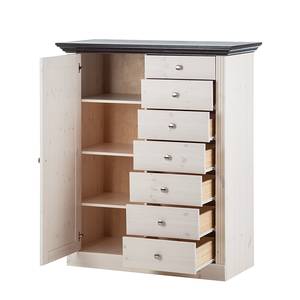 Buffet haute Lyngby Pin massif - Pin blanc / Pin Wengé