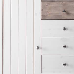 Buffet haut Lyngby II Pin massif - Blanc / Pin truffier