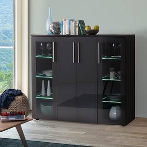 Highboard Matthew (inkl. Beleuchtung) Hochglanz Grau