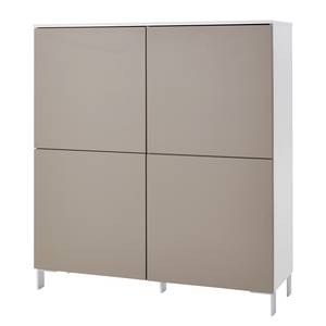 Commode haute Nivala Sable / Blanc mat