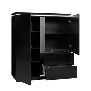 Highboard Electra I Schwarz / Chrom