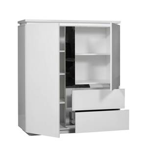 Highboard Oceano I Wit/chroomkleurig