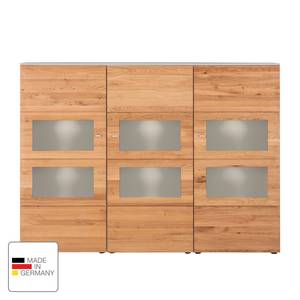 Highboard Solano II Asteiche / Platingrau - Mit Beleuchtung