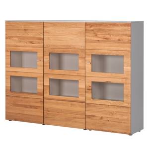 Highboard Solano I Knoesteikenhout/platina bruin - Zonder verlichting