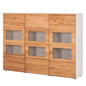 Highboard Solano I Knoesteikenhout/wit - Zonder verlichting