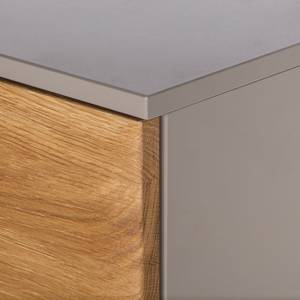 Highboard Solano III Asteiche / Platingrau - Mit Beleuchtung