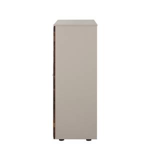 Highboard Solano III Nussbaum / Platingrau - Mit Beleuchtung