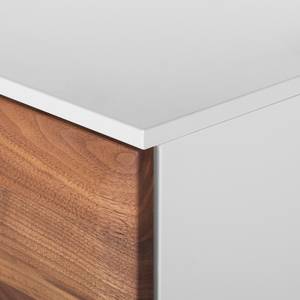 Highboard Solano III Nussbaum / Weiß - Mit Beleuchtung