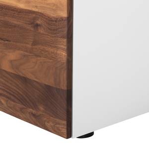 Highboard Solano III Nussbaum / Weiß - Mit Beleuchtung