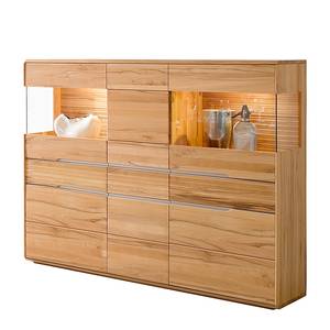 Highboard Tonino III Kernbuche massiv - Mit Beleuchtung