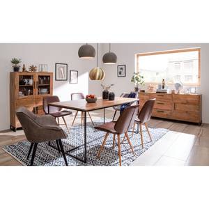 Highboard Woodson massief acaciahout/ijzer - Acaciahouten Lichtbruin