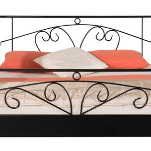 Hemelbed Olbia zwart/lichtbeige - 180 x 200cm