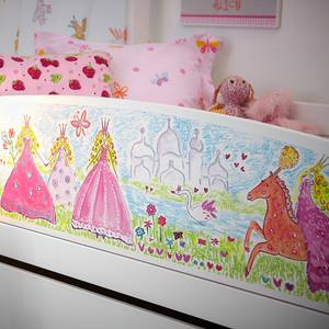 Himmelbett Princess Lifetime Original Kiefer teilmassiv - Weiß - Mit Deluxe Lattenrost