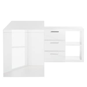 Bureau angulaire Madina Blanc brillant - Blanc brillant