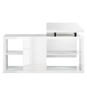 Bureau angulaire Madina Blanc brillant - Blanc brillant