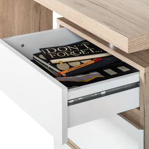 Bureau Apuela San Remo eikenhouten look/hoogglans wit