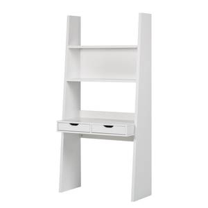 Combinazione libreria e scrivania Verno Bianco opaco