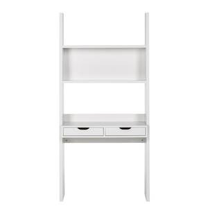 Combinazione libreria e scrivania Verno Bianco opaco