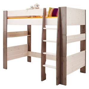 Letto a soppalco Steens For Kids Legno massello di pino Bianco sporco / Grigio pietra