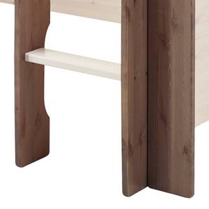 Letto a soppalco Steens For Kids Legno massello di pino Bianco sporco / Grigio pietra