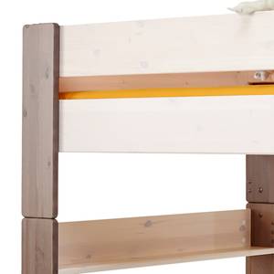 Letto a soppalco Steens For Kids Legno massello di pino Bianco sporco / Grigio pietra