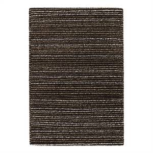 Tapis à poils longs Maestro Lignes marron - 133 x 190 cm