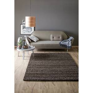 Tapis à poils longs Maestro Lignes marron - 67 x 130 cm