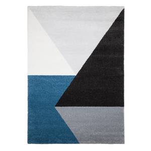 Tappeto a pelo lungo Beau Cosy tessuto misto - Grigio / Blu - 140 x 200 cm