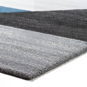 Tappeto a pelo lungo Beau Cosy tessuto misto - Grigio / Blu - 160 x 230 cm