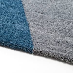 Hoogpolig tapijt Beau Cosy textielmix - Grijs/blauw - 140x200cm