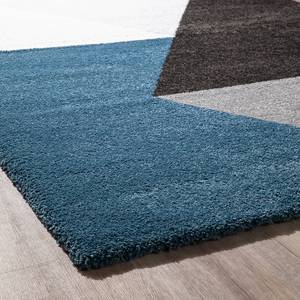 Hoogpolig tapijt Beau Cosy textielmix - Grijs/blauw - 140x200cm
