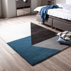 Hoogpolig tapijt Beau Cosy textielmix - Grijs/blauw - 160x230cm