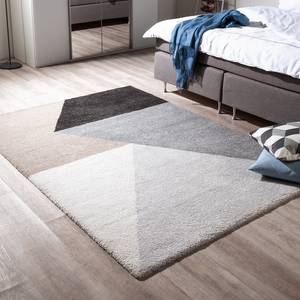 Hoogpolig tapijt Beau Cosy textielmix - Grijs/taupe - 160x230cm