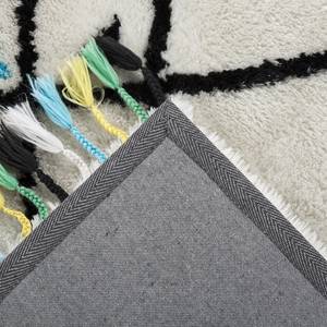 Hoogpolig vloerkleed Colorati kunstvezels - crèmewit/zwart - 170x240cm
