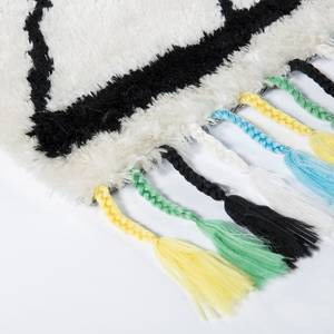 Hoogpolig vloerkleed Colorati kunstvezels - crèmewit/zwart - 170x240cm