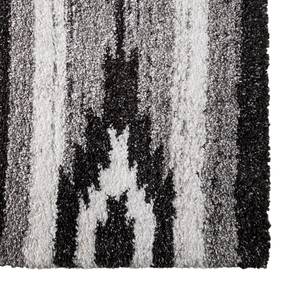 Tapis à poils longs Glonn Fibres synthétiques - Anthracite / Blanc