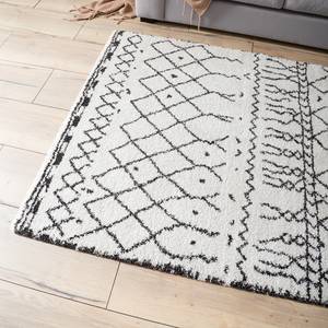 Tapis à poils longs Sauerlach Fibres synthétiques - Blanc / Anthracite