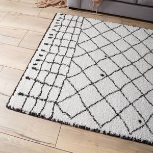 Tapis à poils longs Schönberg Fibres synthétiques - Blanc / Anthracite