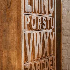 Hoge commode Letters II massief mangohout