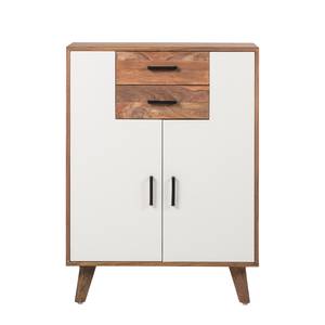 Commode Nilsson Sheesham partiellement massif Blanc