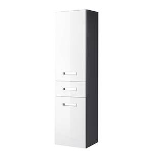 Armoire Braddock Blanc brillant / Anthracite