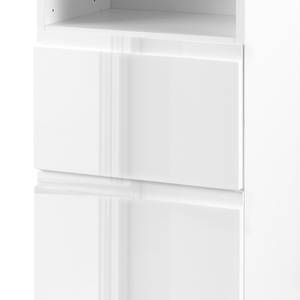 Armoire colonne Cardiff Blanc brillant / Blanc - Blanc brillant / Blanc - Blanc brillant / Blanc