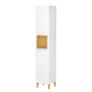 Armoire colonne Cubo Blanc Chêne