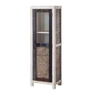 Armoire Goa White I Acacia massif - Multicolore - Blanc