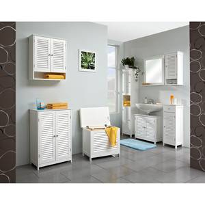 Hoge kast Quickset 928 wit - Scharnieren links