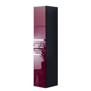 Armoire colonne Kingston - Anthracite / couleur mûre brillante