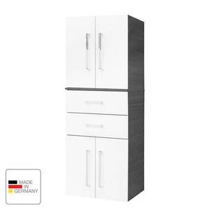 Hochschrank Lugano II Pinie-Anthrazit Dekor/Weiß - 70 cm