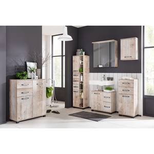 Armoire à miroir Milan (avec éclairage) Imitation chêne de Findus - Largeur : 70 cm